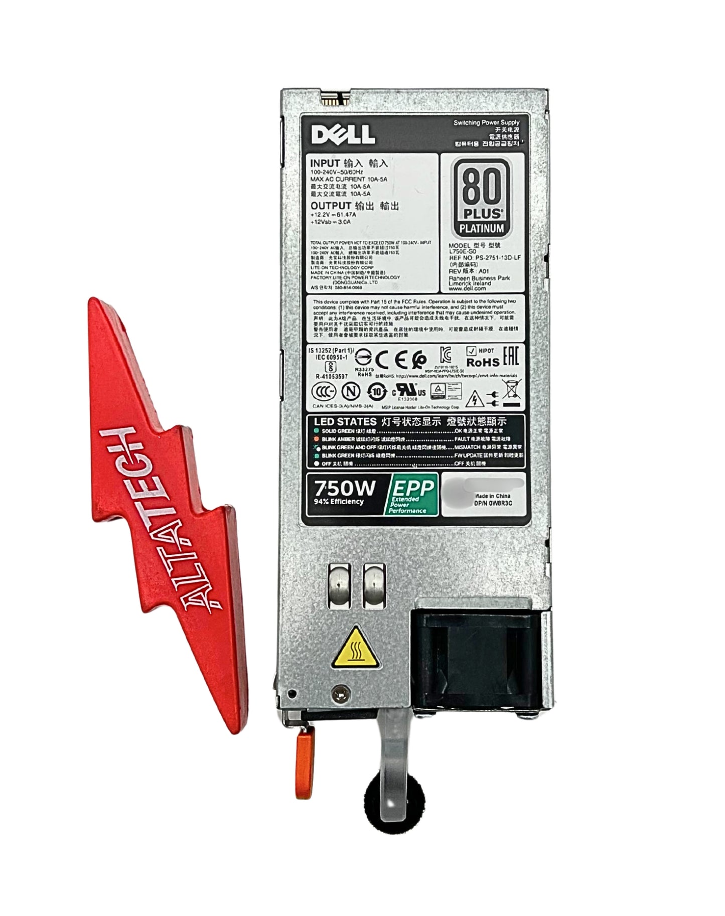 Dell 0W8R3C PowerEdge R730 750W Power Supply, Used