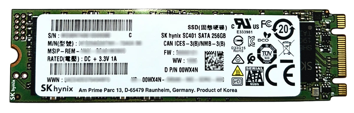 Dell 0WX4N 256GB SSD M.2 2280 HYNIX SC401 (2), Used