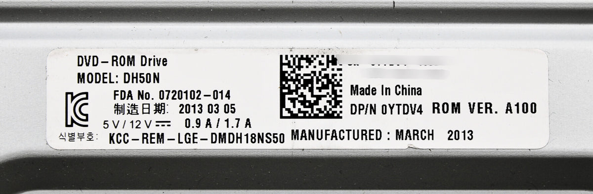 Dell 0Y7VG3 DVD 16X SATA HH HLDS ESG, Used