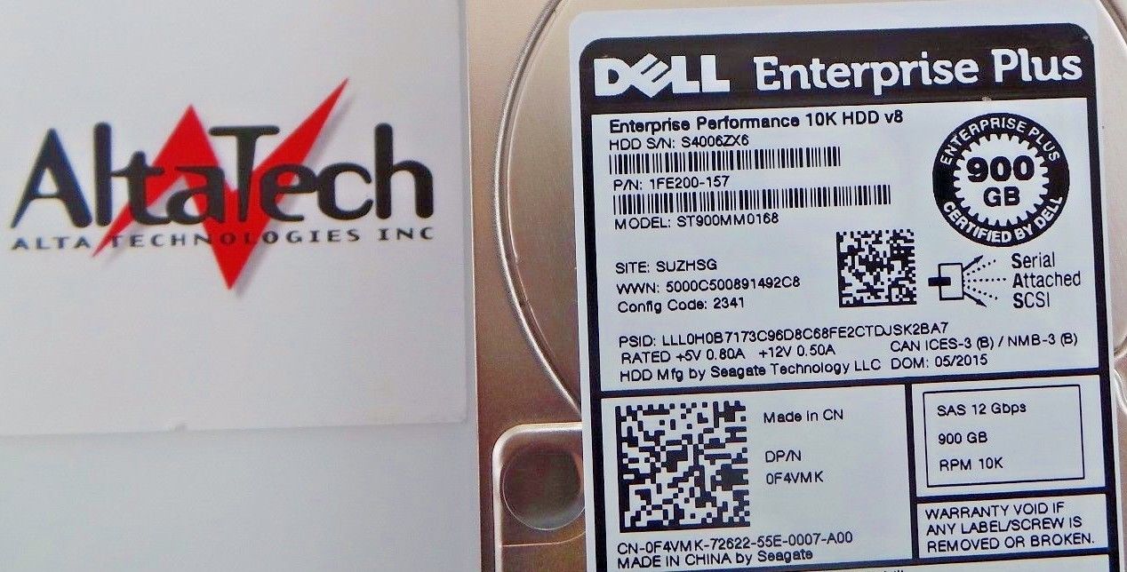 Dell 1FE200-157 900GB 10K SAS 2.5" 12G, Used