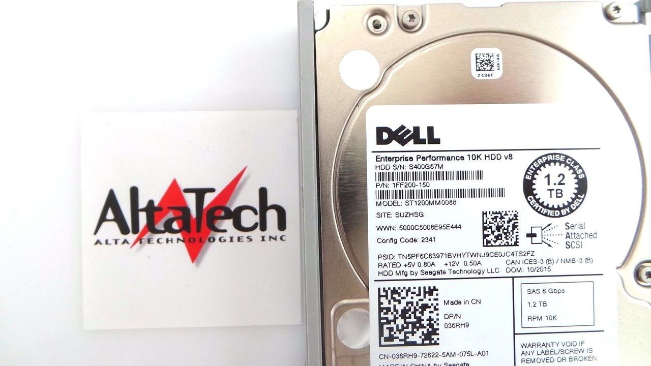 Dell 1FF200-150 1.2TB 10K SAS 2.5 6G, Used