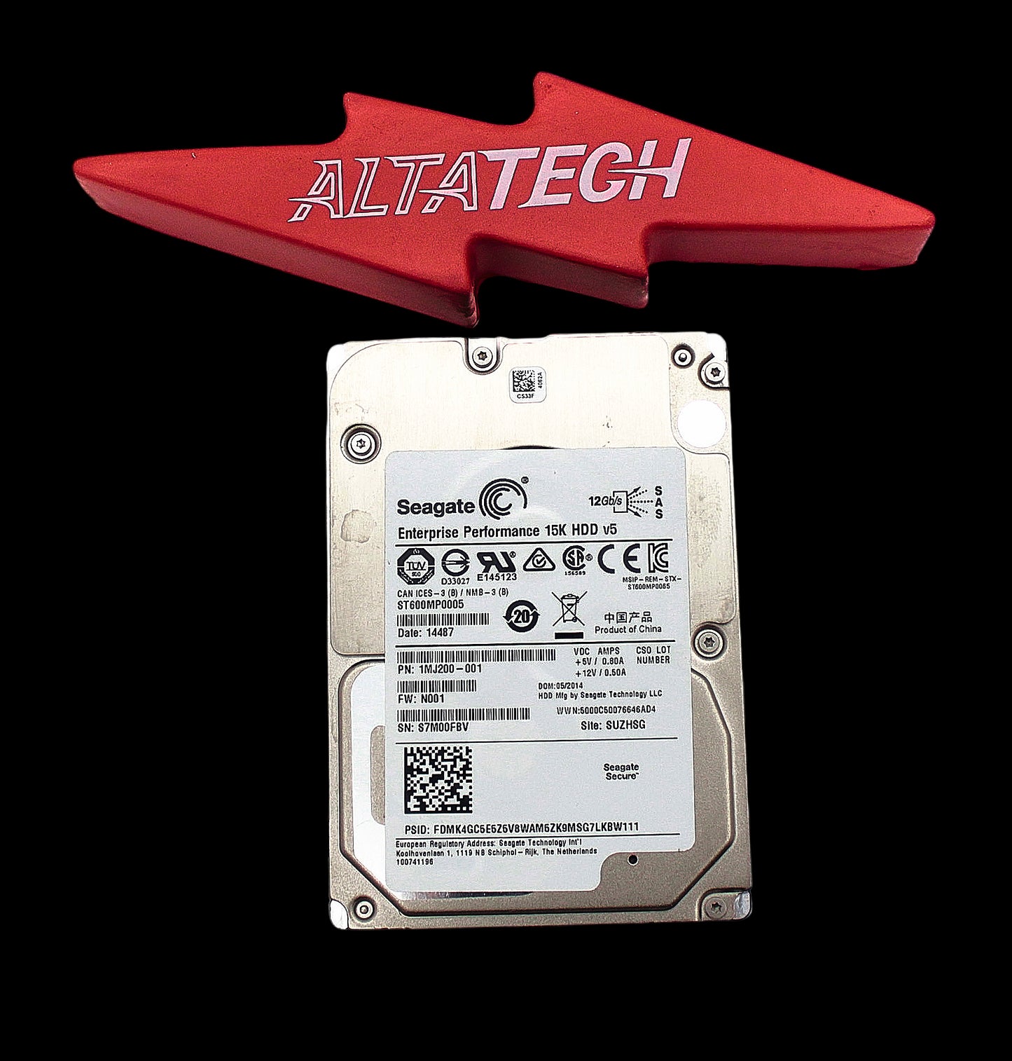 Dell 1MJ200-157-EQL 600GB 15K SAS 2.5 12G 1MJ200-157 E+, Used