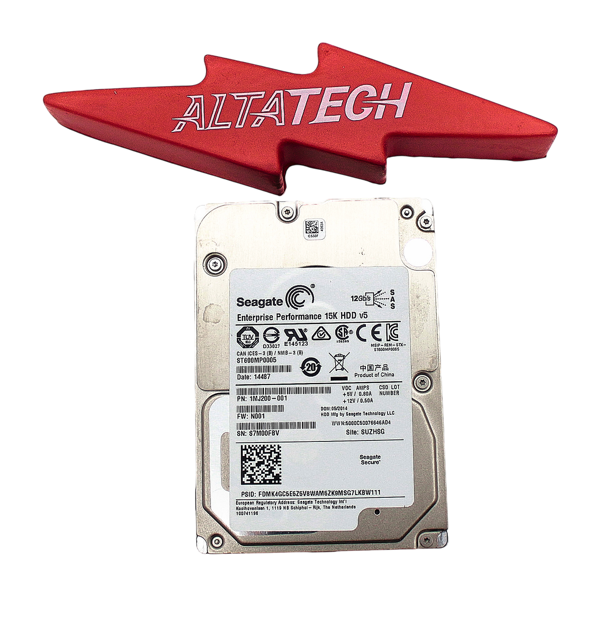 Dell 1MJ200-157-EQL 600GB 15K SAS 2.5 12G 1MJ200-157 E+, Used