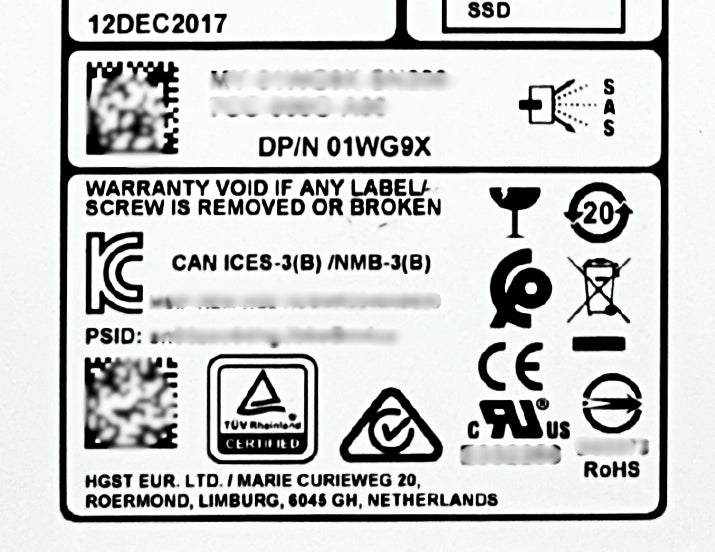 Dell 1WG9X_NEW 400GB SSD SAS 2.5 12G, New No Box