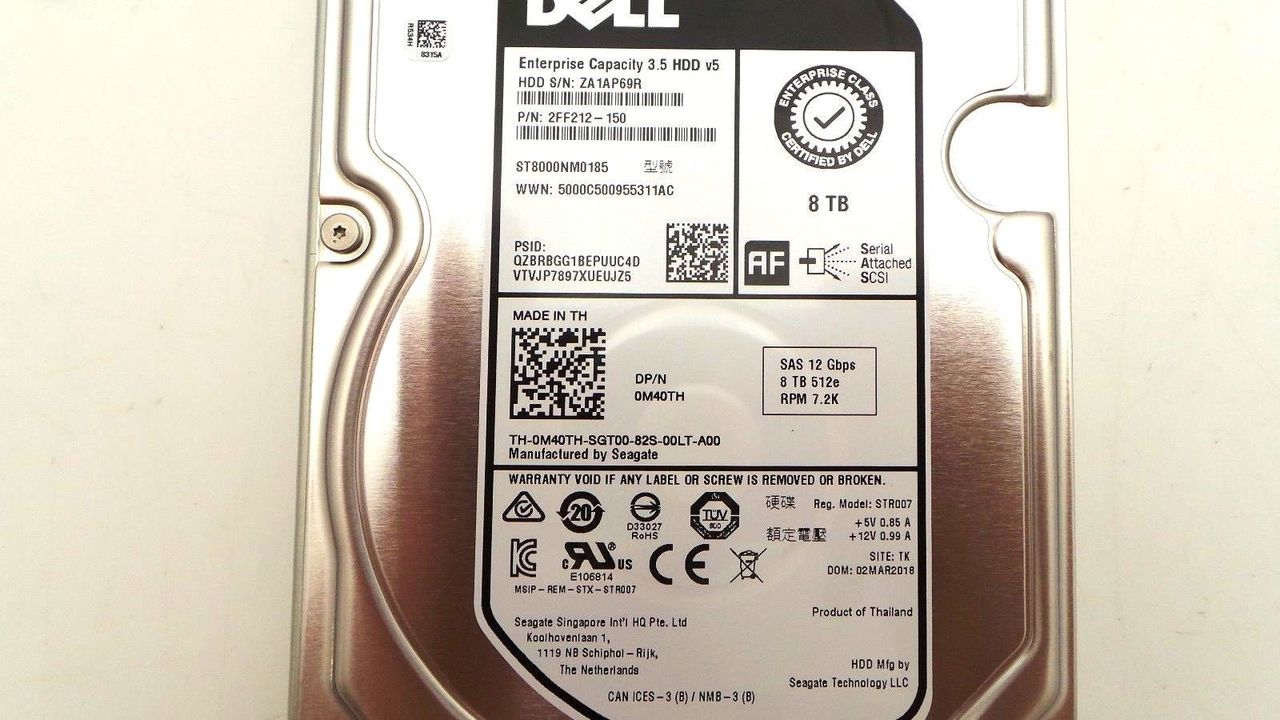 Dell 2FF212-150 8TB 7.2K SAS 3.5" 12G, Used