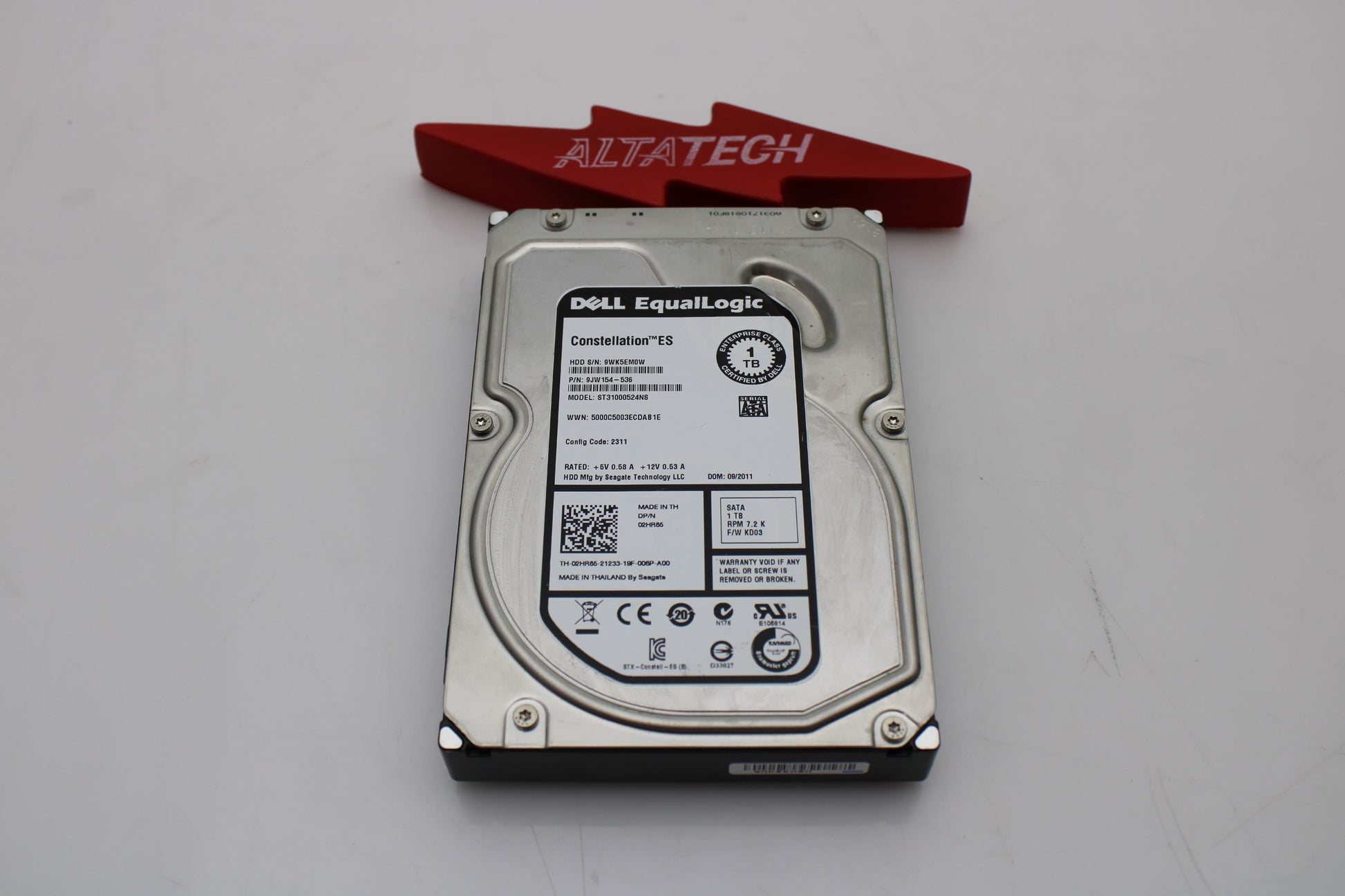 Dell 2HR85 1TB 7.2K SATA 3.5 3G 9JW154-536 EQL