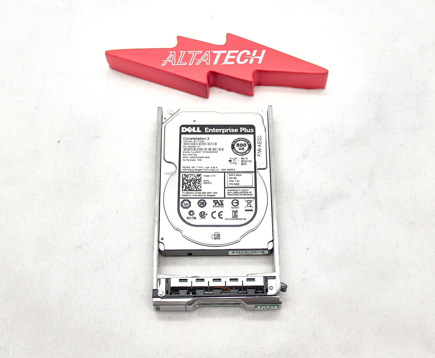 Dell 2M81V 500GB 7.2K SAS 2.5 6G EP+ ST9500620SS / 9RZ264-157 EQL, Used