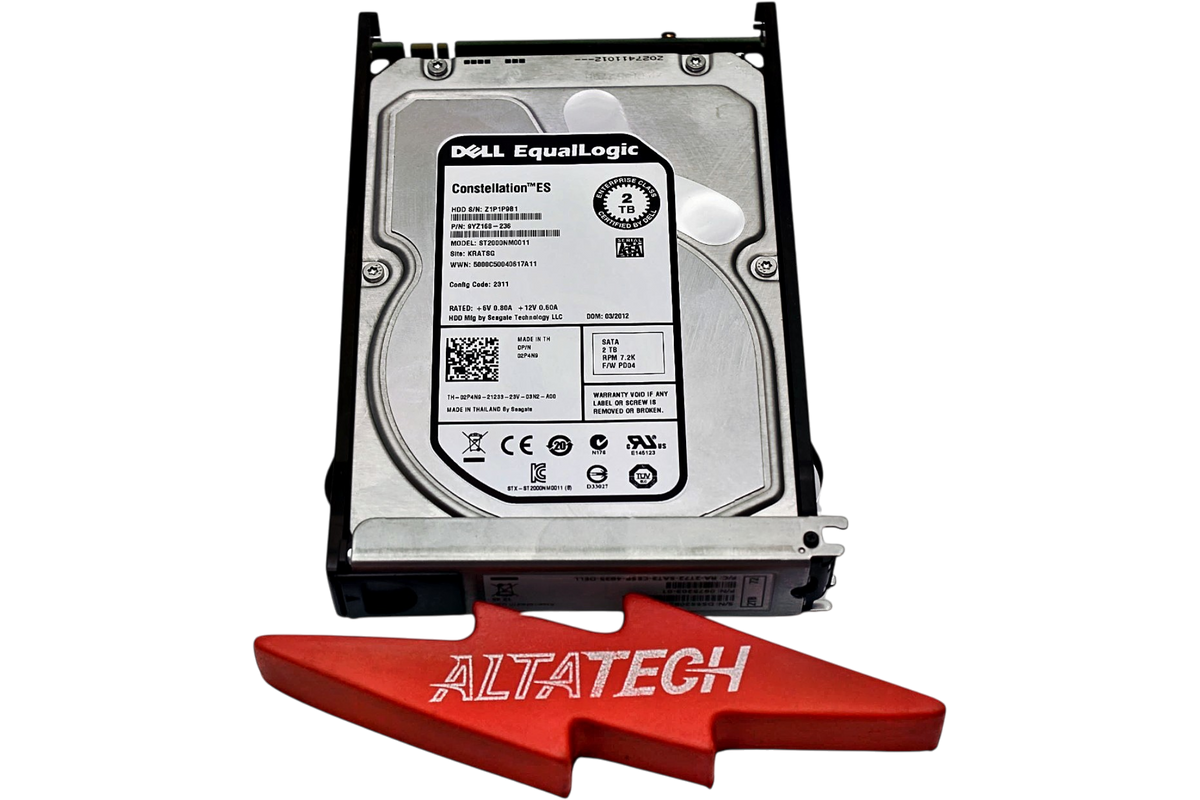 Dell 2P4N9-EQL 2TB 7.2K SATA 3.5 6G HDD EQL, Used