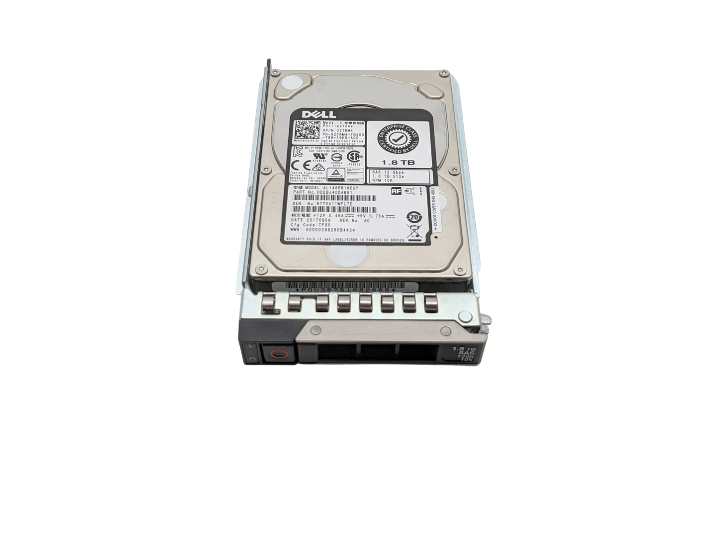 Dell 02TRM4 1.8TB 10K SAS 2.5 12G, Used