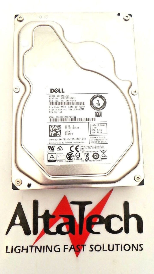 Dell 3C46W 1TB 7.2K SATA 3.5" 6G EP, Used
