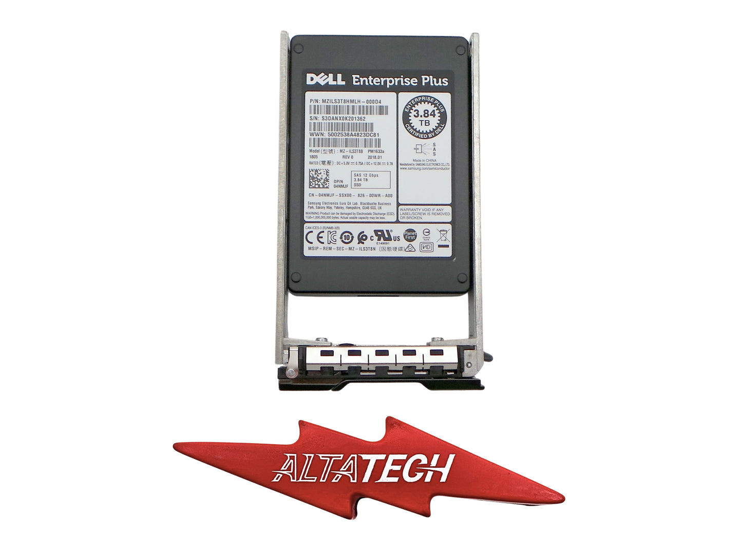 Dell 4NMJF-CML 3.84TB SSD SAS 2.5 12G RI , Used