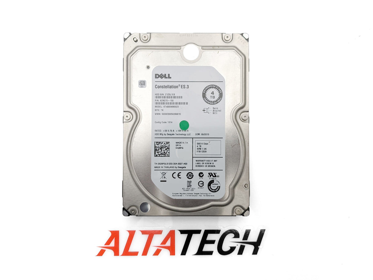 Dell 0529FG 4TB 7.2K SAS 3.5" 6G HDD, Used