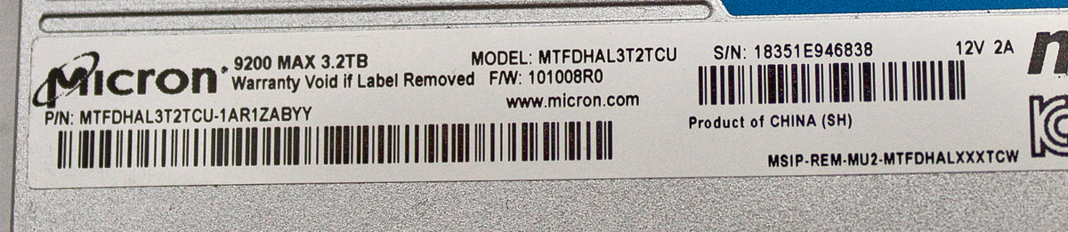 Dell 54MJH 3.2TB SSD SAS 2.5 NVME U.2 PRO MICRON 9200, Used