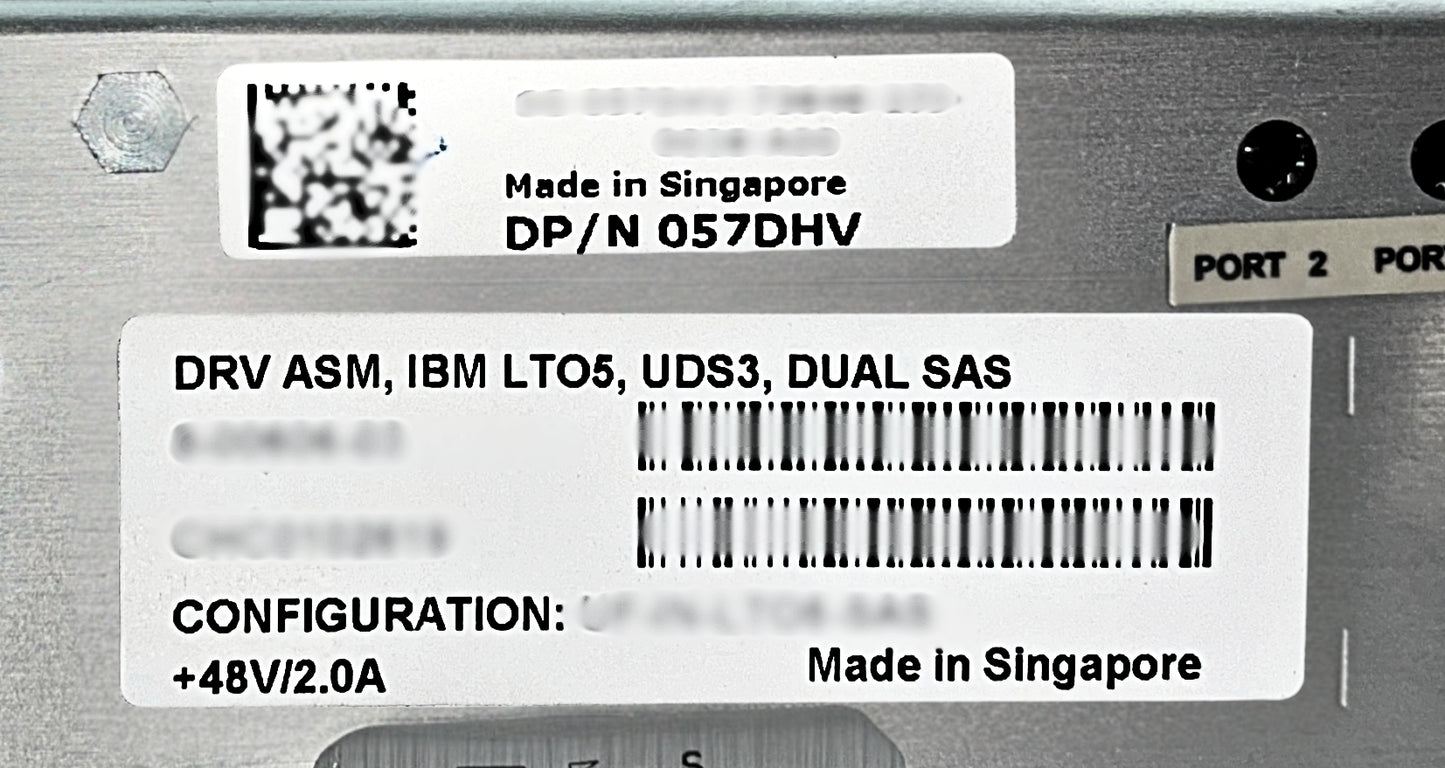 Dell 57DHV 1.5/3TB LTO5 FH SAS TAPE ML6000, Used
