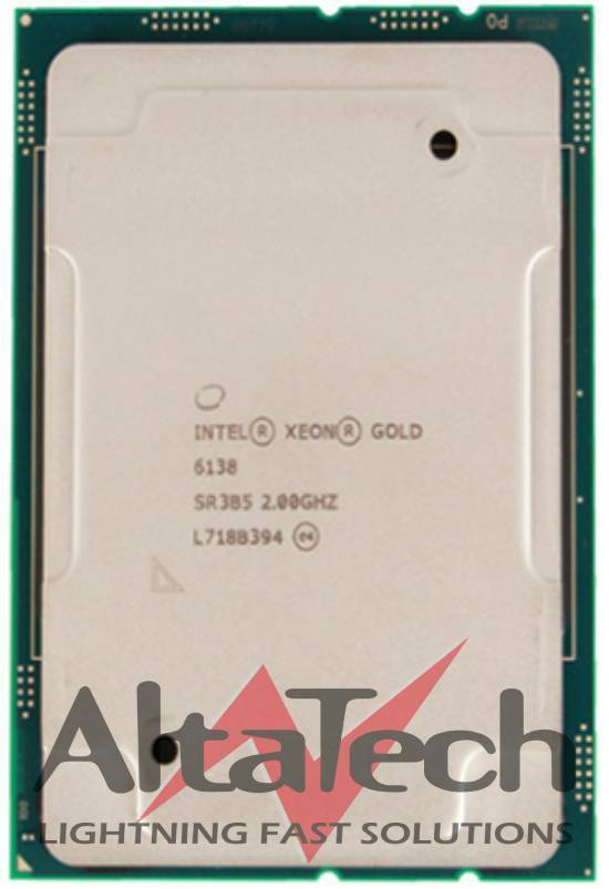 Dell 05R52V Dell 5R52V   Xeon Gold 6138 20-Core 2.0GHz Processor w/ Thermal Grease SR3B5, Used