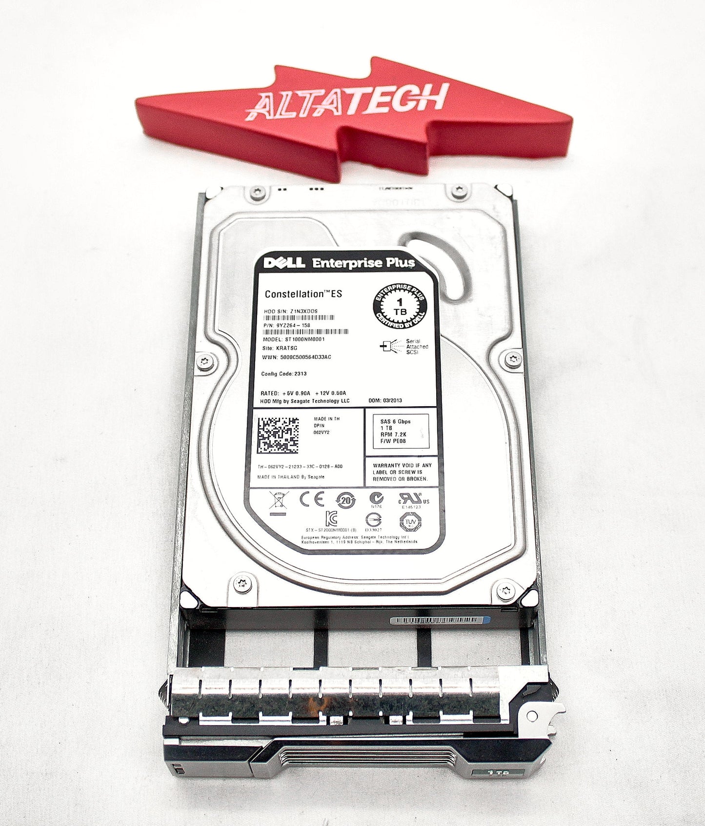Dell 62VY2-EQL 1TB 7.2K SAS 3.5 6G 9YZ264-158 EP+, Used
