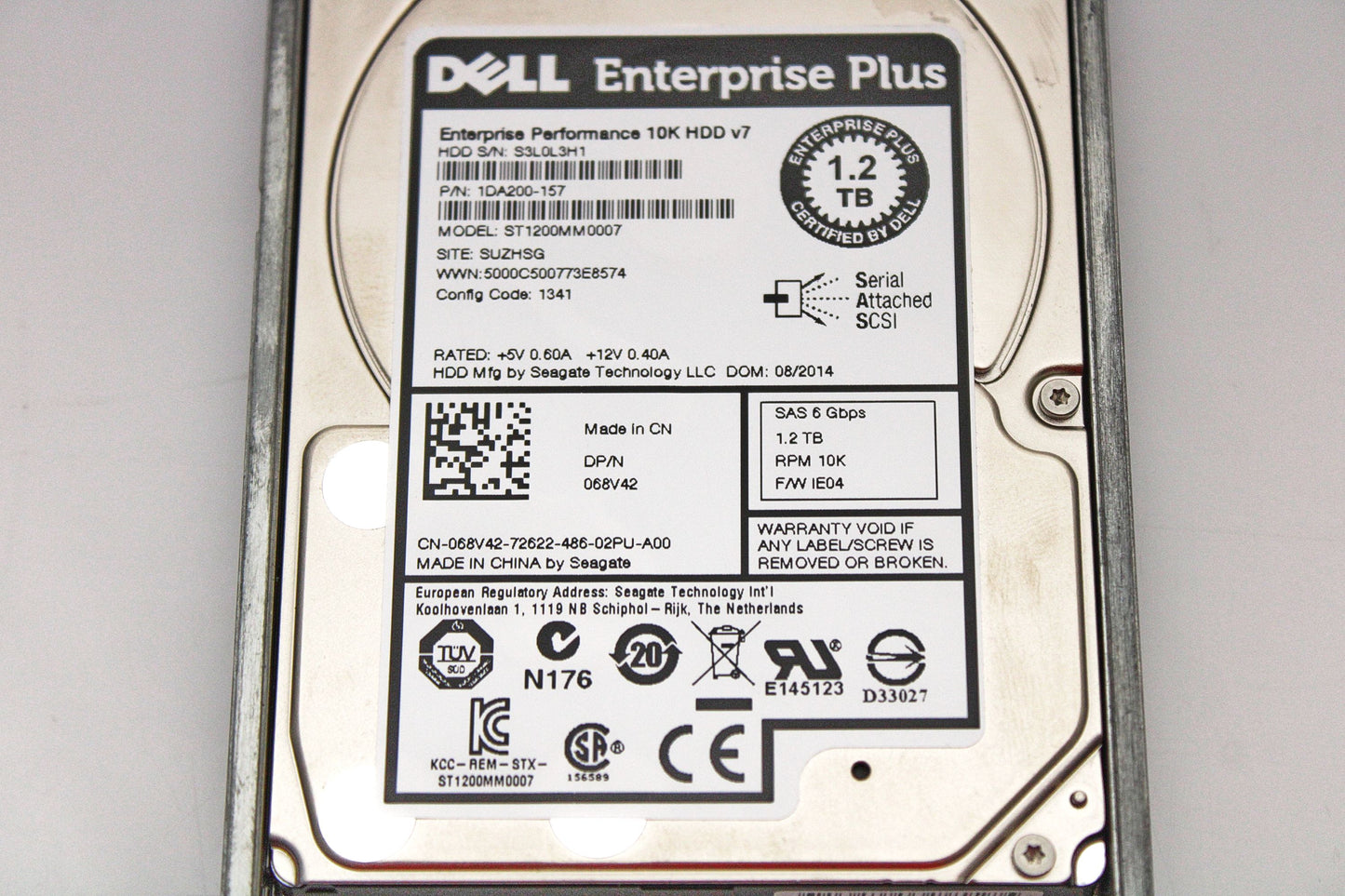 Dell 68V42-CML Compellent 1.2TB 10K SAS 2.5" 6G, Used