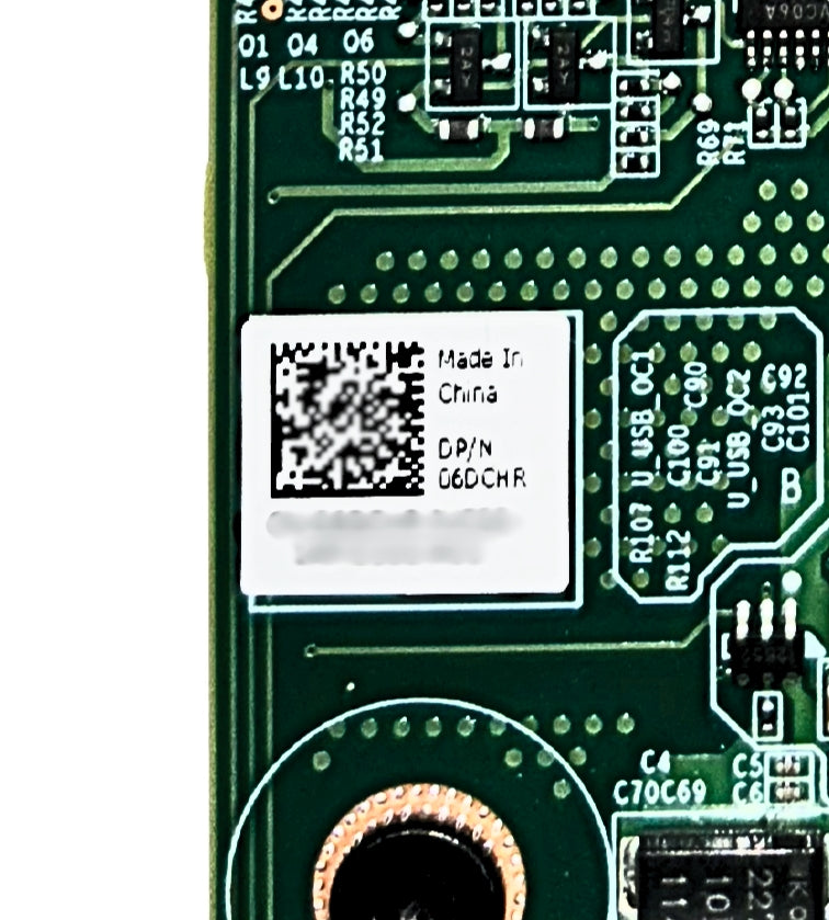 Dell 6DCHR LOM CARD W/ LIQUID COOLING REAR I/O, NO VGA  G15, Used