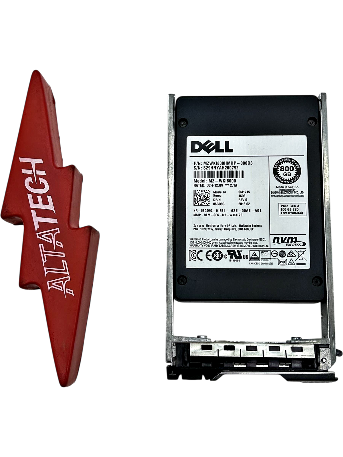 Dell 6GD9C 800GB SSD SAS 2.5 NVME, Used