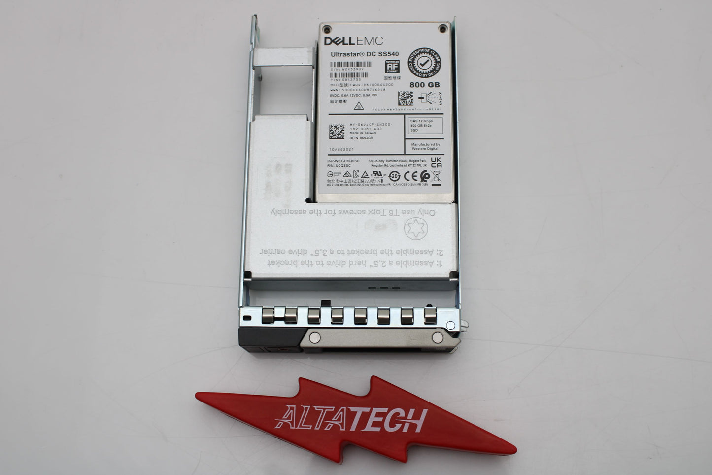 Dell 06VJC9 800GB SSD SAS 2.5 12G HDD, Used