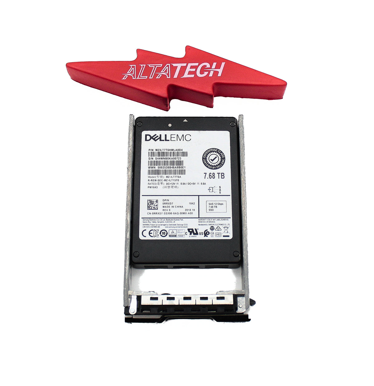 Dell 7.68T-SSD-S-2.5-CML 7.68TB SSD SAS 2.5 12G CML, Used