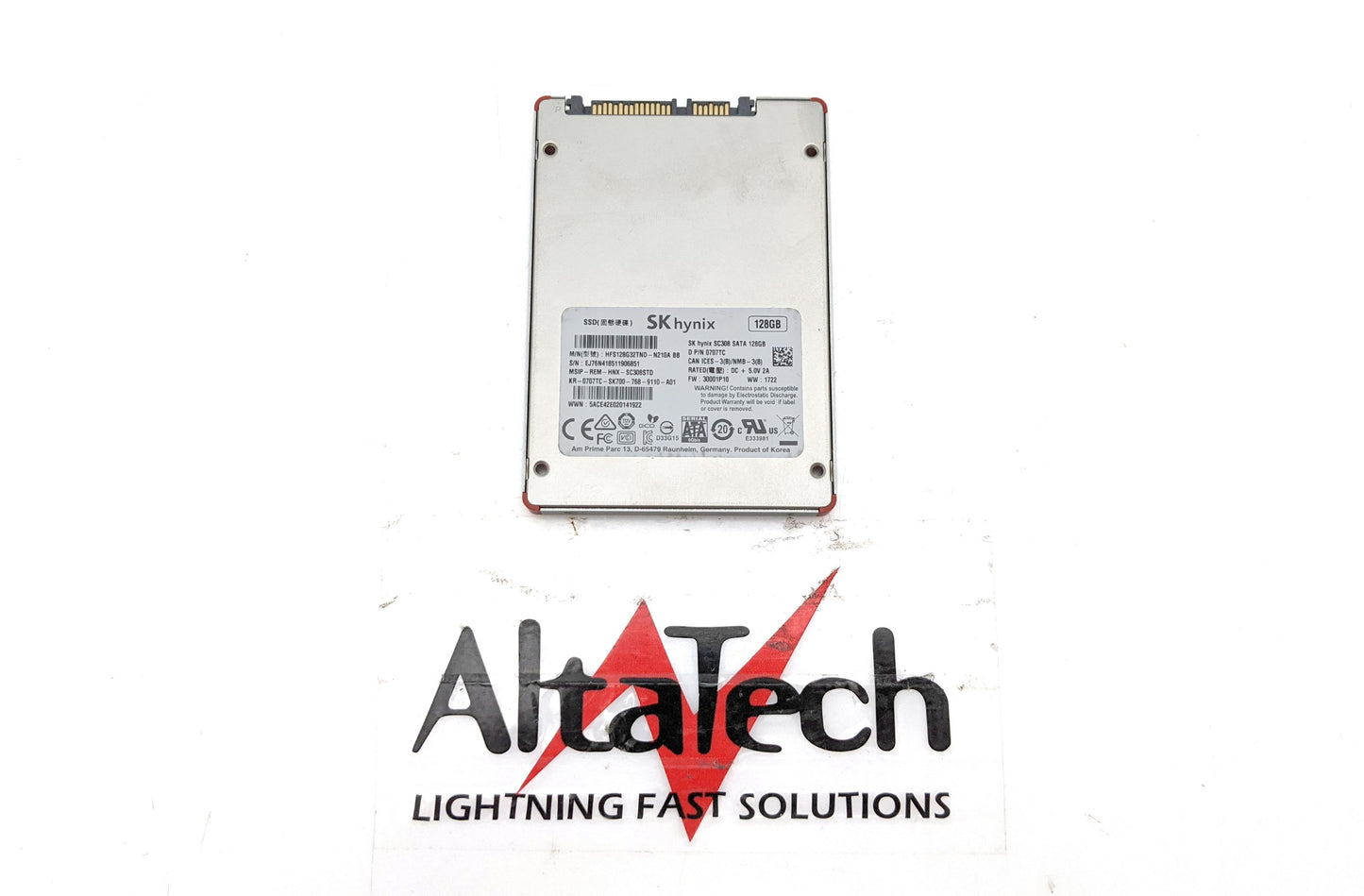 Dell 0707TC 128GB SSD SATA 2.5 6G, Used