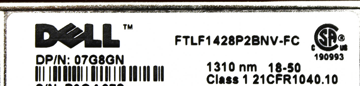 Dell 7G8GN 8GB SFP+ FINISAR 1310NM 10K LR, New Open Box