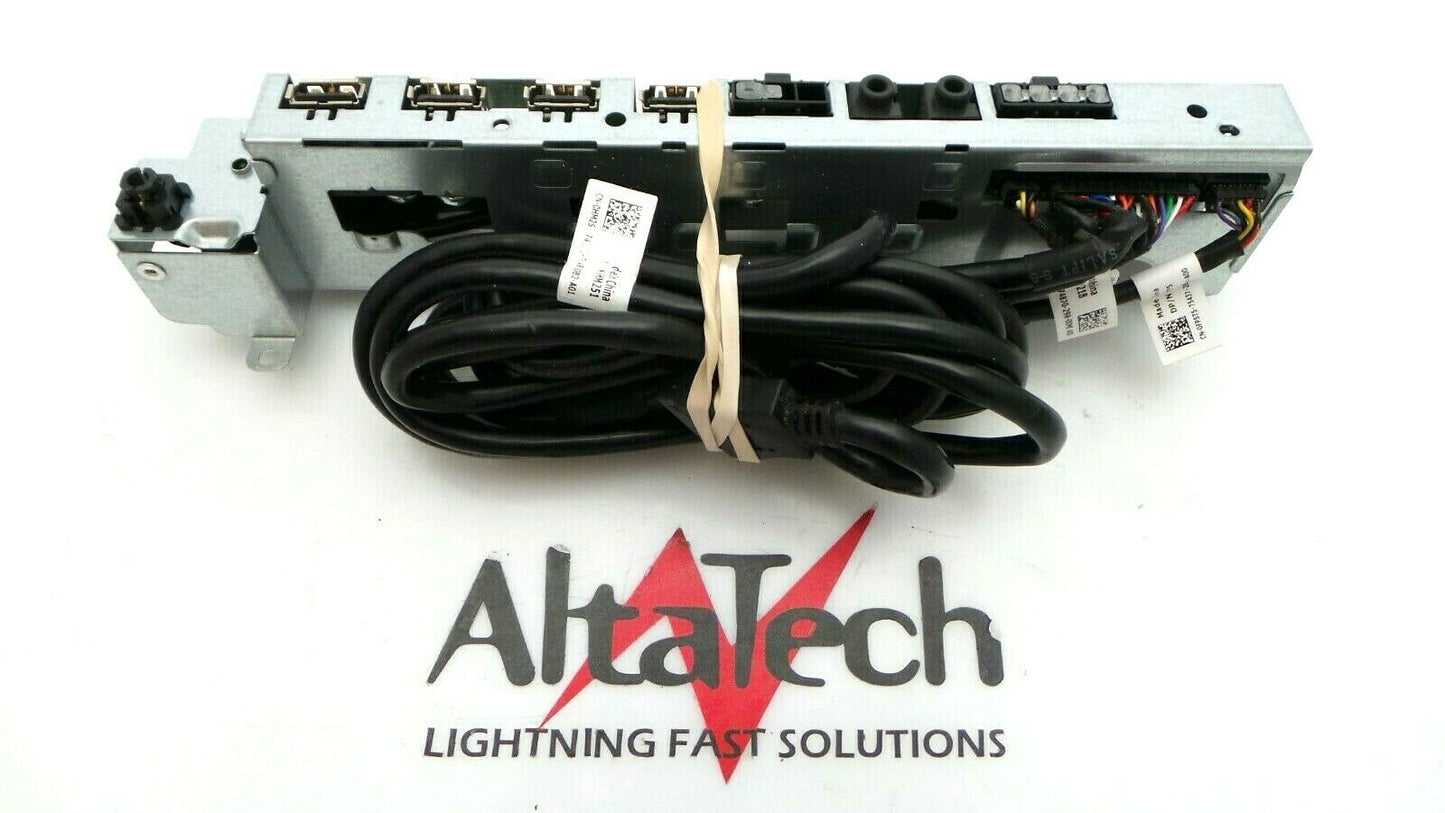 Dell 07W24R Precision T7600 Front I/O USB LED Audio Panel w/ Cables, Used