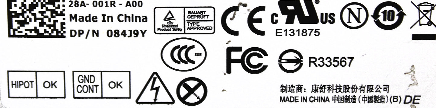 Dell 84J9Y 275W Power Supply OPT 3010 MT, Used