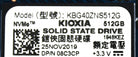 Dell 8C3CP 512GB SSD M.2 NVMe 30 Kioxia KGB40ZNS512G, Used