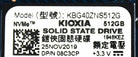 Dell 8C3CP 512GB SSD M.2 NVMe 30 Kioxia KGB40ZNS512G, Used
