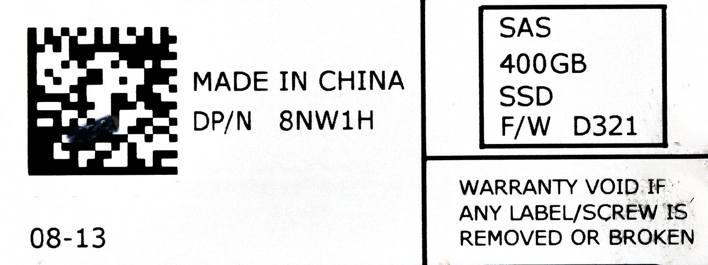 Dell 8NW1H 400GB SSD SAS 6G SLC, Used