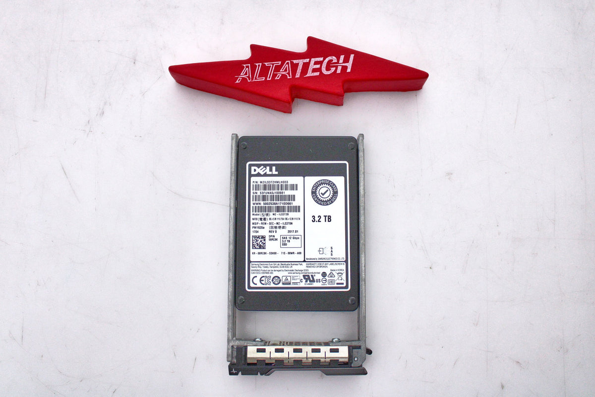Dell 8RC8K 3.2TB SSD SAS 2.5 12G MU MZILS3T2HMLH0D3 / MZ-ILS3T2B, Used