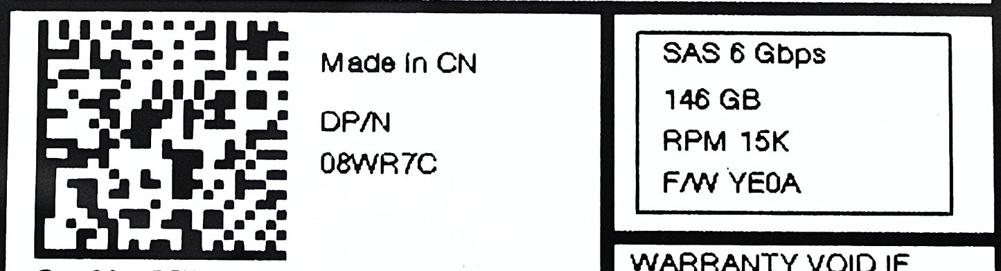 Dell 8WR7C 146GB 15K SAS 2.5 6G ST9146853SS / 9SV066-158 EP+, Used