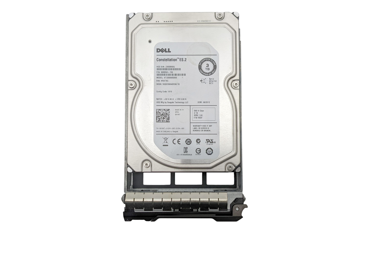 Dell 091K8T 3TB 7.2K SAS 3.5 6G, Used