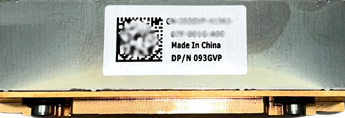 Dell 93GVP_NEW Heatsink Assy CPU2 M630, New No Box