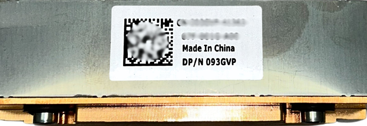 Dell 93GVP_NEW Heatsink Assy CPU2 M630, New No Box