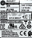 Dell 96WJT 1.8TB 10K SAS 2.5 12G 4K HUC1018104, Used