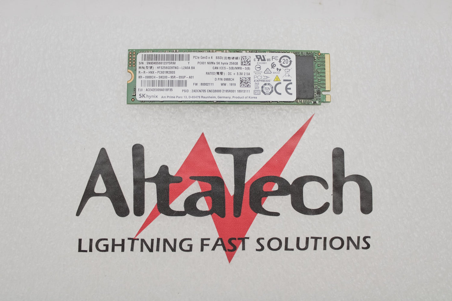 Dell 988CH 256GB SSD M.2 NVME PC601 (1)(40), Used