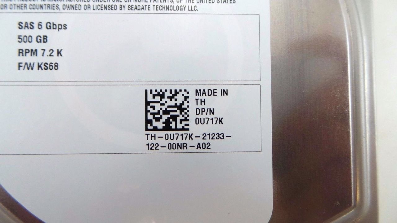 Dell 9JX242-150 500GB 7.2K SAS 3.5" 6G, Used