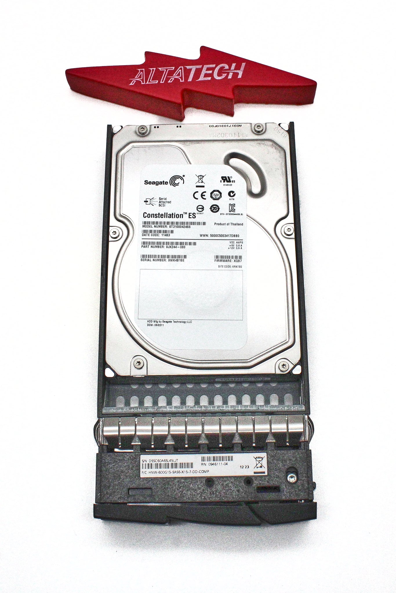 Dell 9JX244-080 1TB 7.2K SAS 3.5 6G SGT COMPELLENT, Used