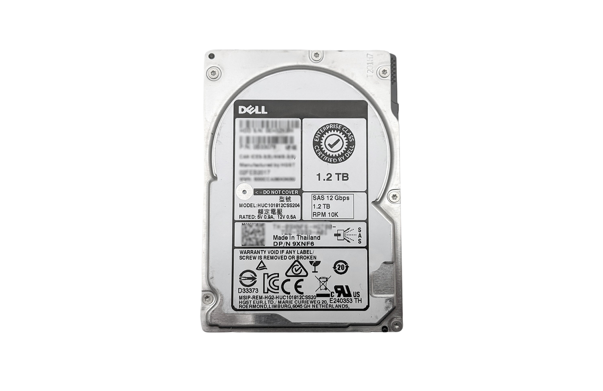Dell 09XNF6 1.2TB 10K SAS 2.5 12G, Used