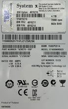 Dell 9ZM270-004 4TB 7.2K SAS 3.5 6G NL EC 9ZM270-04, Used