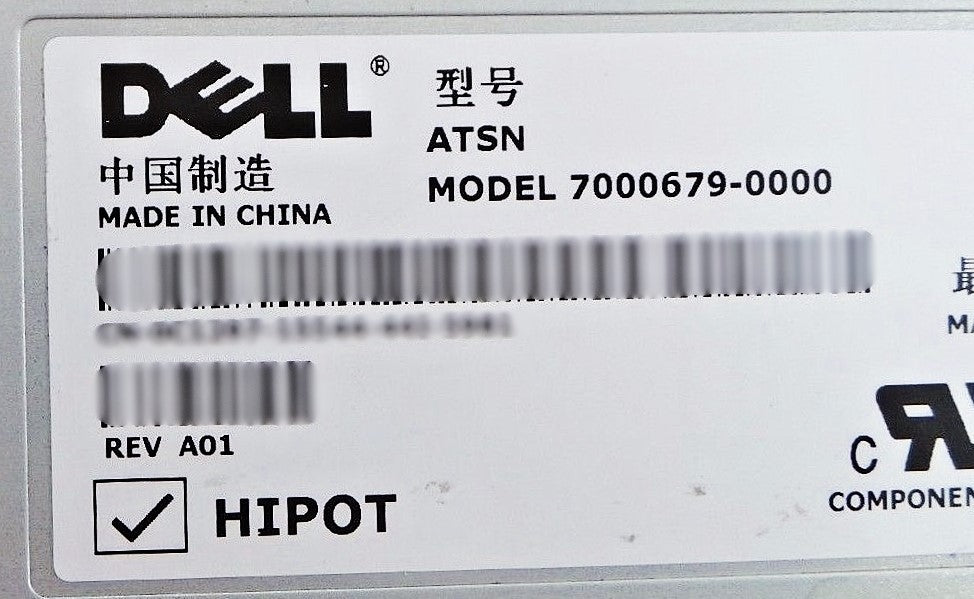 Dell 0C1297 PowerEdge 2600 Server 730W Power Supply, Used