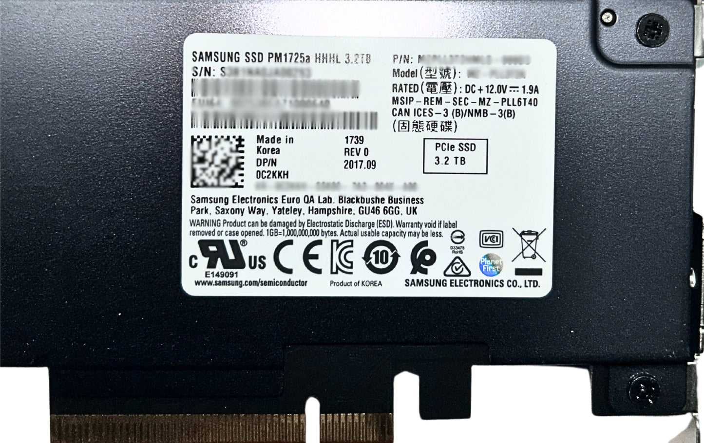 Dell C2KKH 3.2TB SSD SAS PCI-E NVME, Used