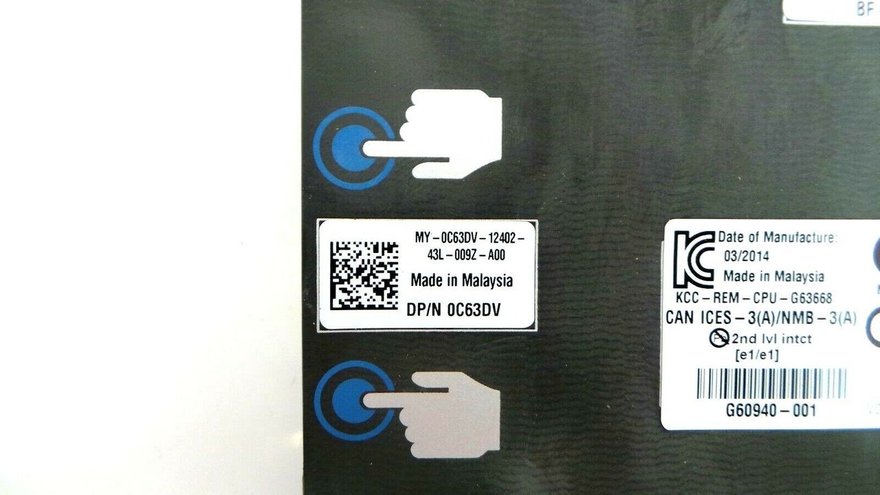 Dell C63DV Intel X520 2x10G SFP i350 2x1G Daughter Card, Used