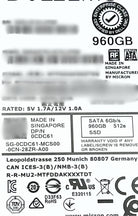 Dell CDC61 960GB SSD SATA 2.5 6G RI TLC 14G, Used