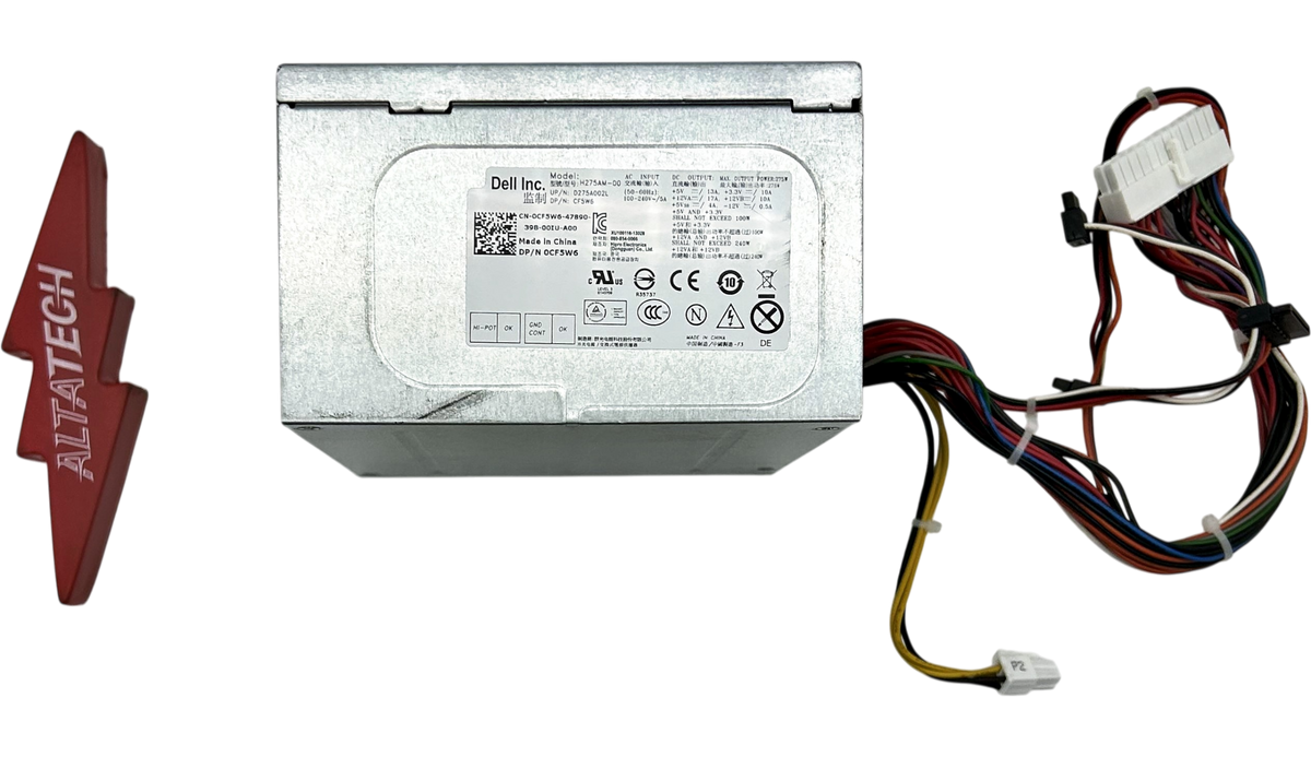 Dell CF5W6 275W Power Supply OPT 9010 MT, Used