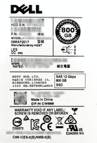 Dell CW988 800GB SSD SAS 2.5 12G WI, Used