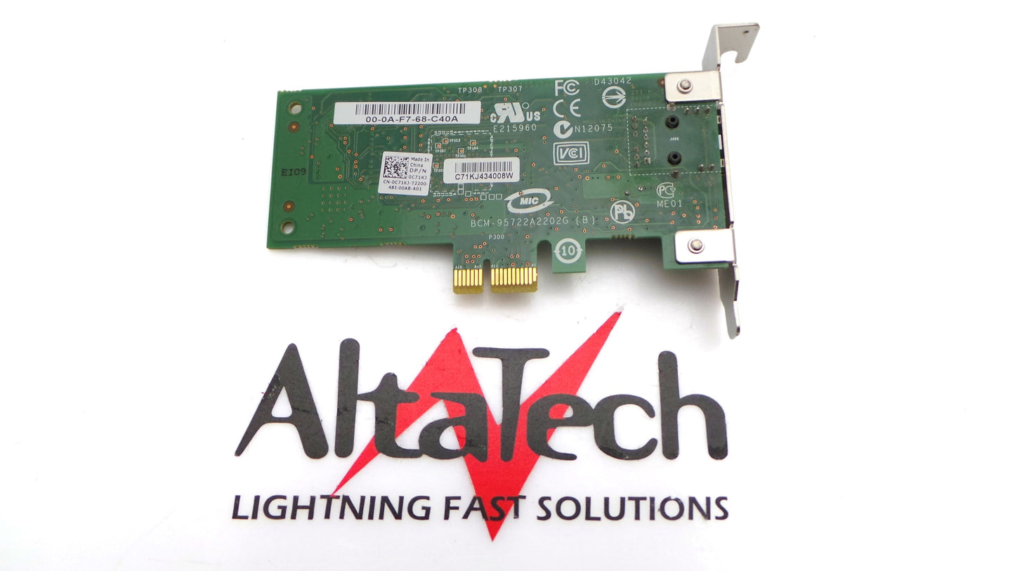 Dell 0D765K Broadcom 5722 1Gbpe Single Port NIC, Used